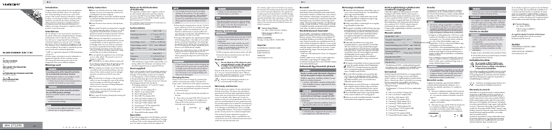 Page n°1 - Manuel utilisateur SilverCrest IAN 106898