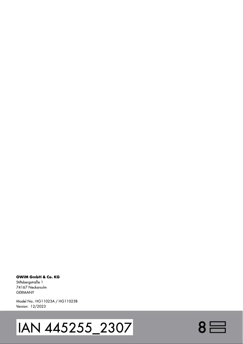Page n°1 - Manuel utilisateur Rocktrail HG11023A
