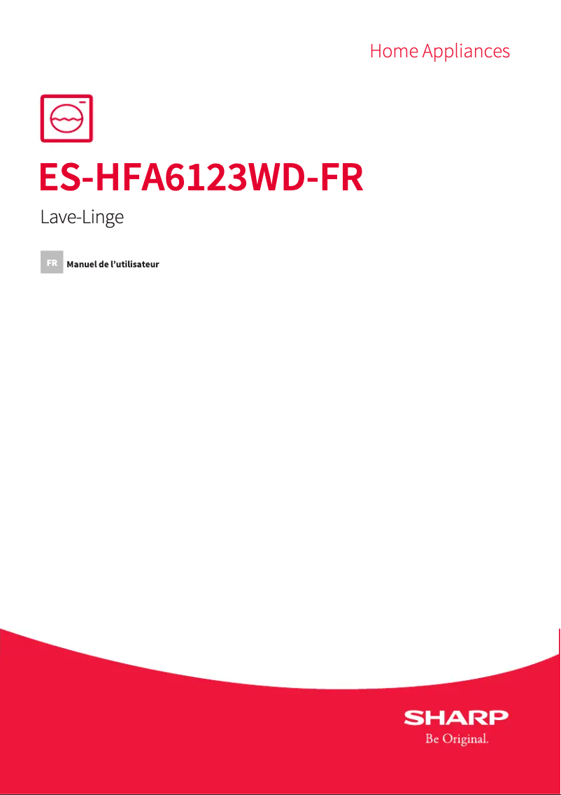 Page 1 de la notice Manuel utilisateur Sharp ES-HFA6123WD-FR