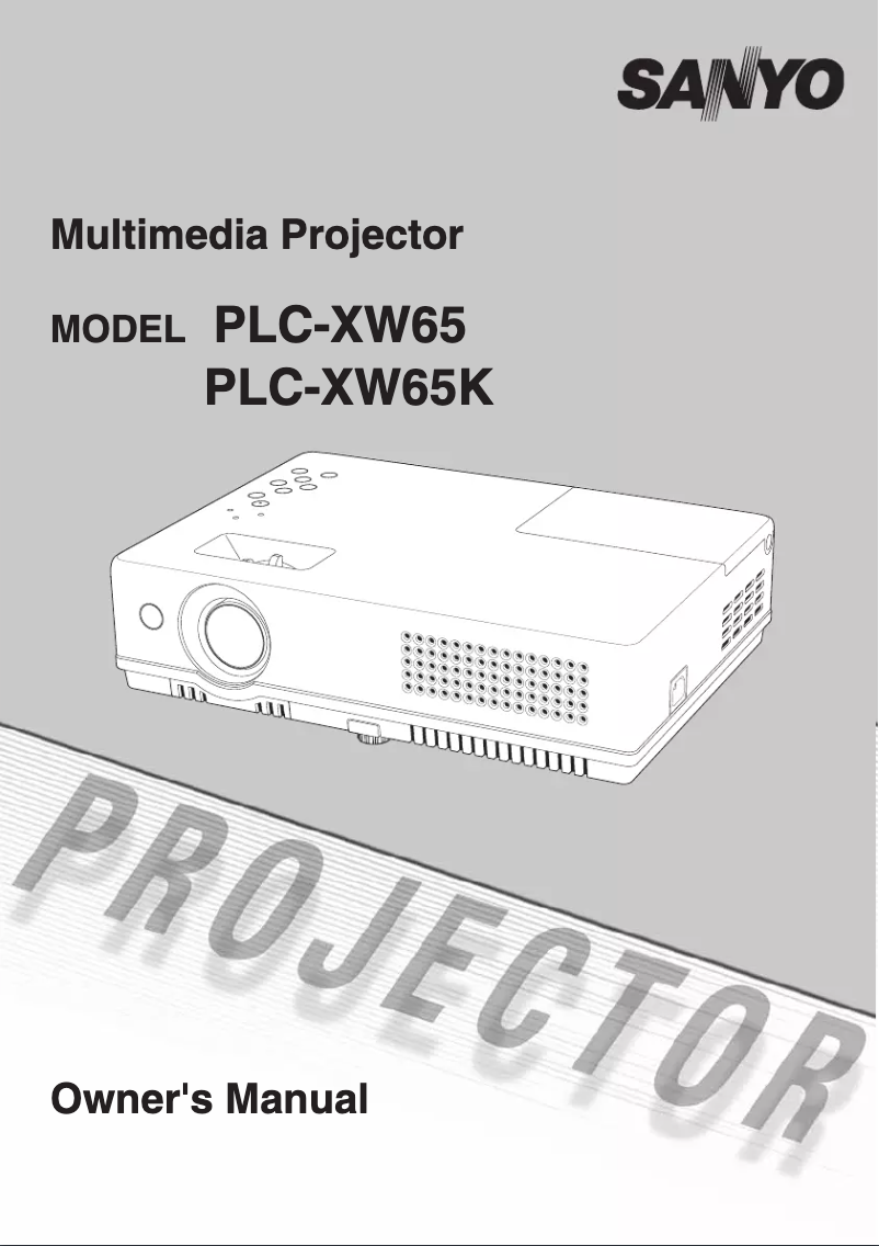 Page n°1 - Manuel utilisateur Sanyo PLC-XW65K