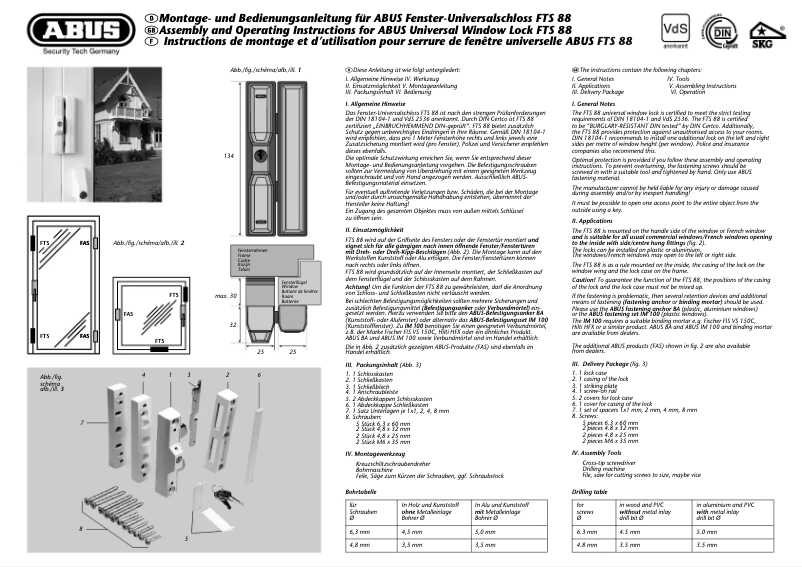 Page 1 de la notice Mode d'emploi Abus FTS88