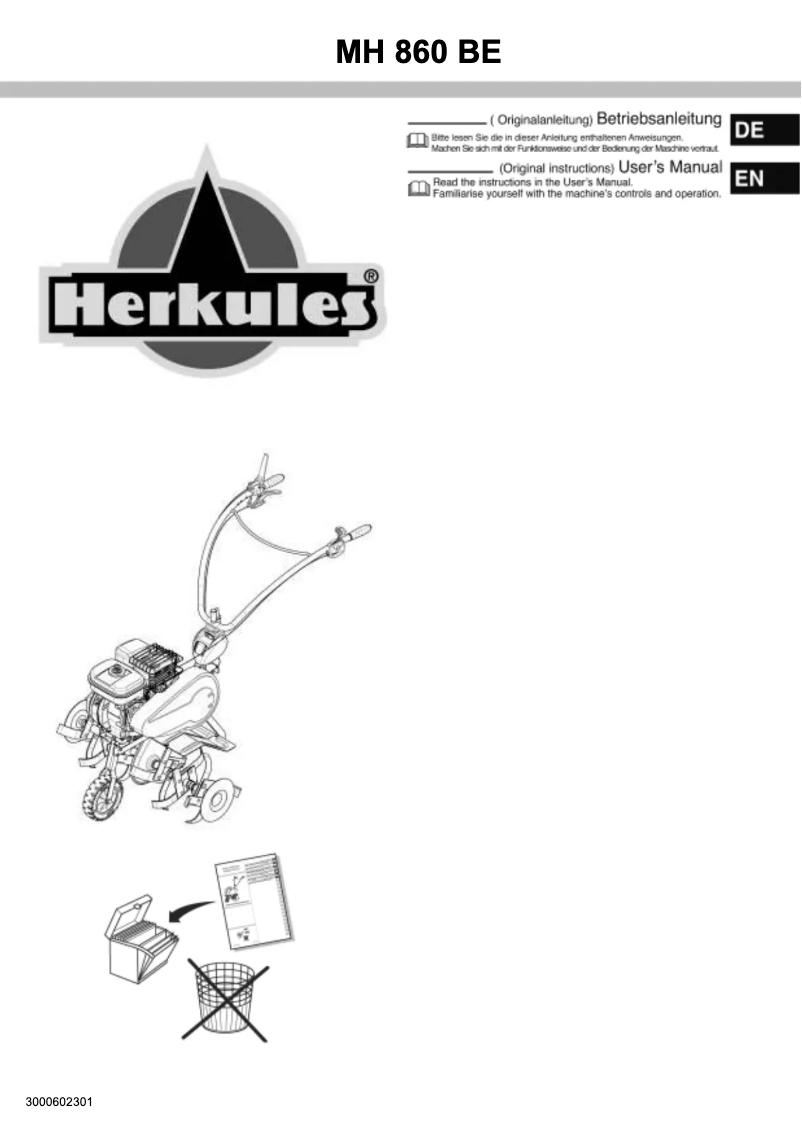 Image de la première page du manuel de l'appareil MH 860 BE