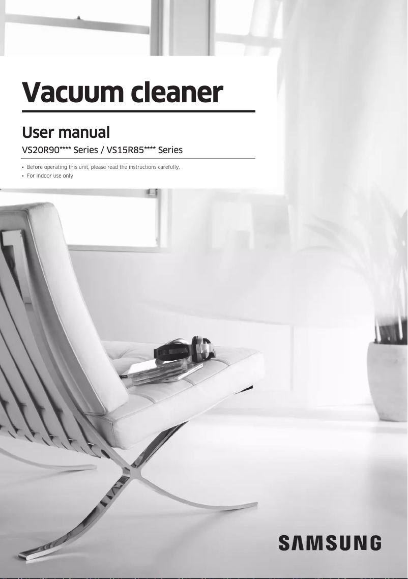 Page 1 de la notice Manuel utilisateur Samsung VS15R8544S1