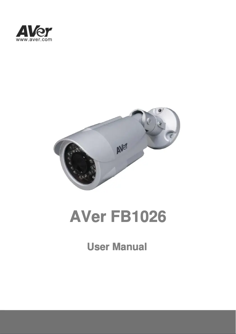Page 1 de la notice Manuel utilisateur AVer FB1026