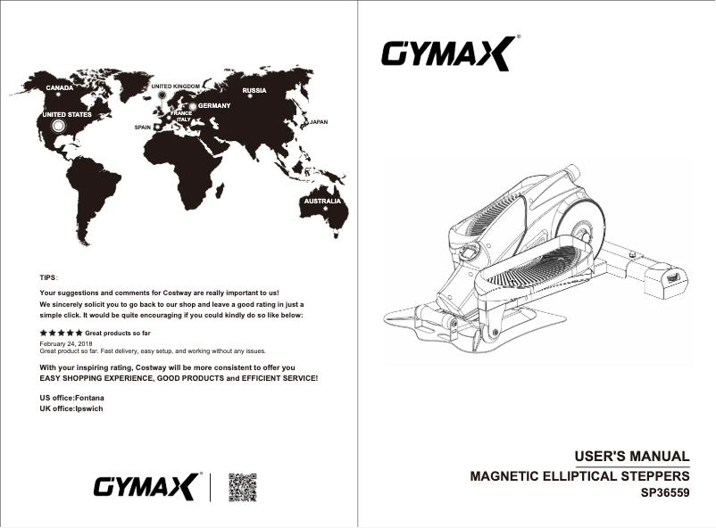 Page n°1 - Manuel utilisateur Costway SP36559