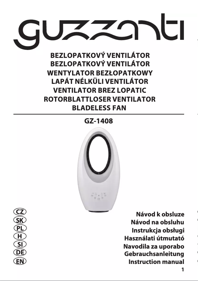 Image de la première page du manuel de l'appareil GZ-1408