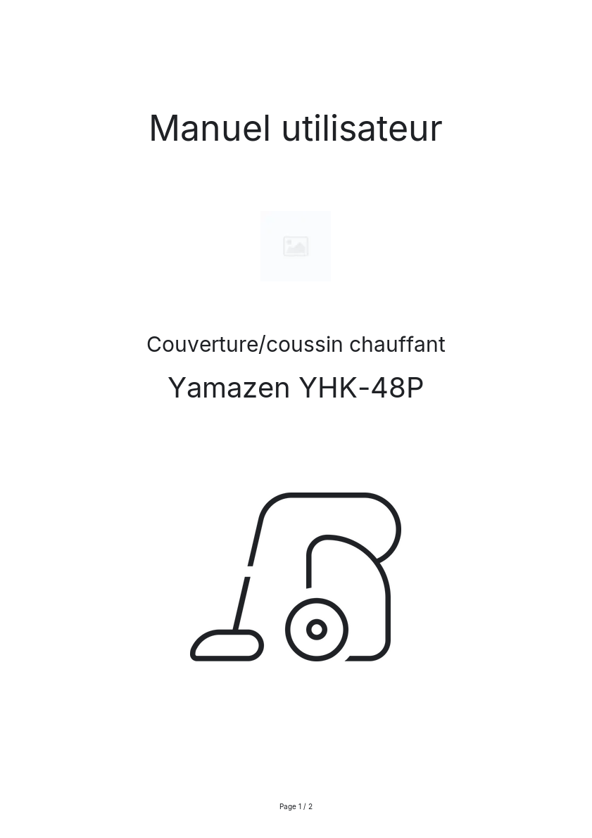 Image de la première page du manuel de l'appareil YHK-48P