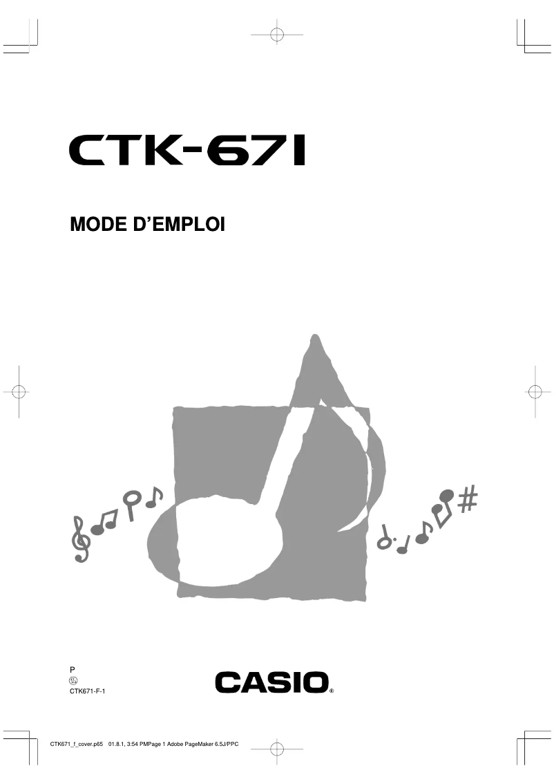 Page n°1 - Manuel utilisateur Casio CTK-671