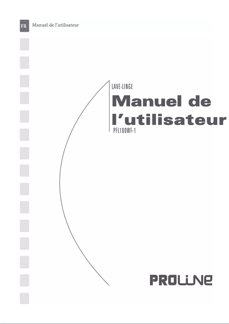 Page 1 de la notice Manuel utilisateur Proline PFL 100 WF-1