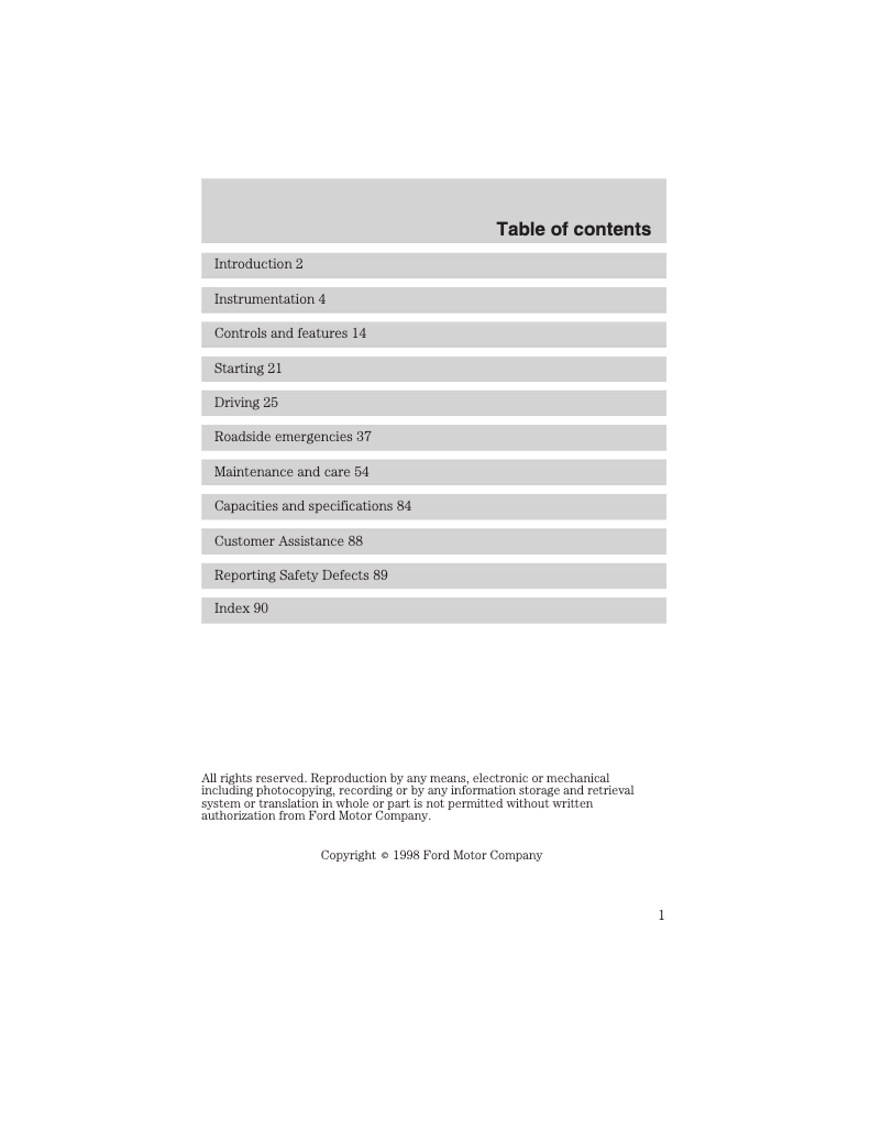 Image de la première page du manuel de l'appareil F-53 Motorhome Chassis (1999)