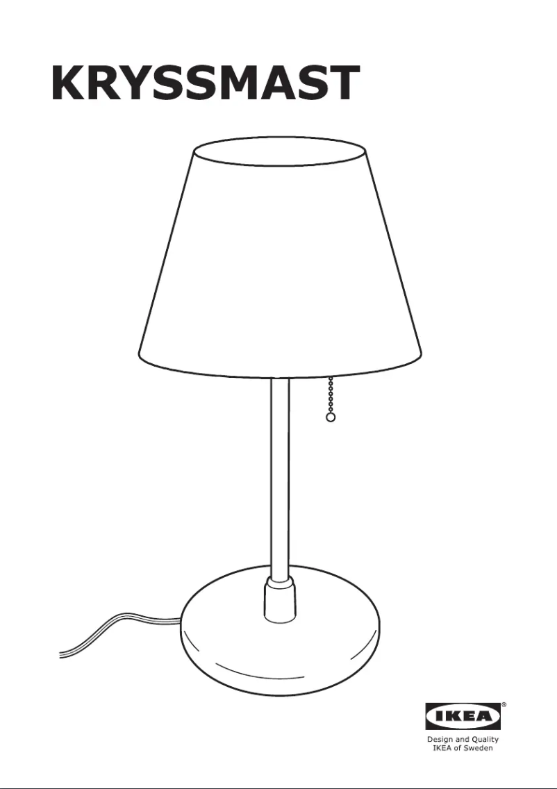 Page 1 de la notice Manuel utilisateur Ikea KRYSSMAST 604.963.33