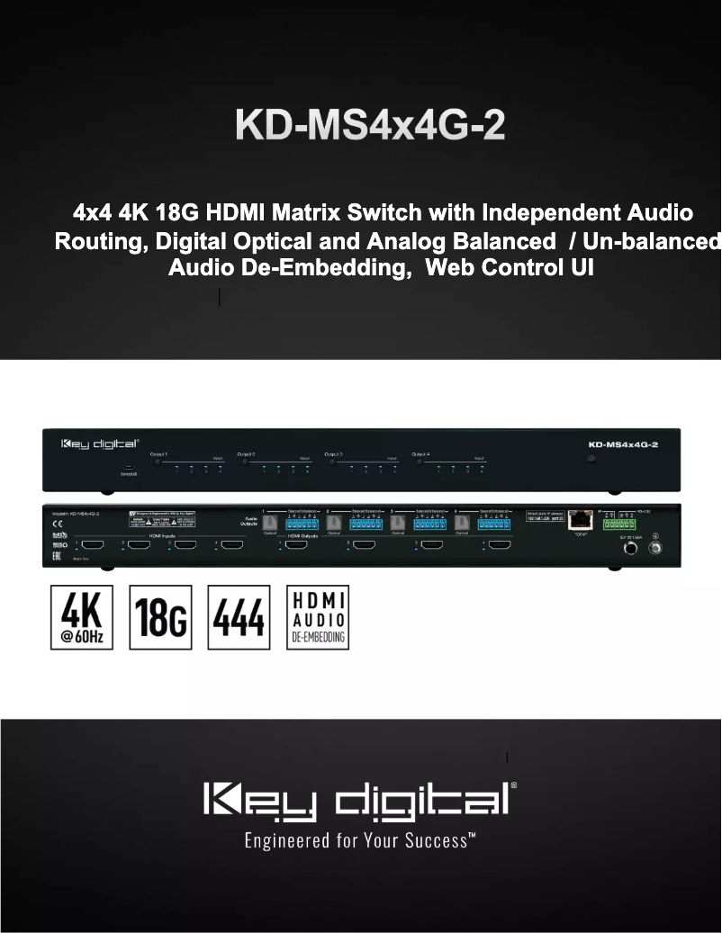 Page n°1 - Manuel utilisateur Key Digital KD-MS4x4G-2