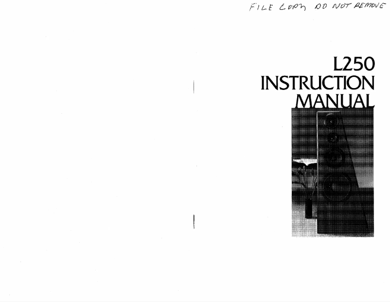 Image de la première page du manuel de l'appareil L250