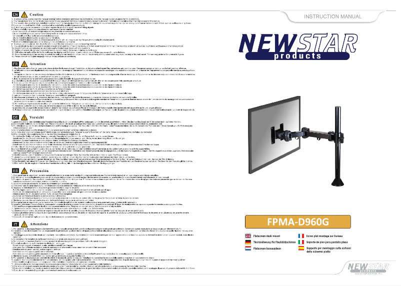 Page n°1 - Manuel utilisateur Newstar FPMA-D960G