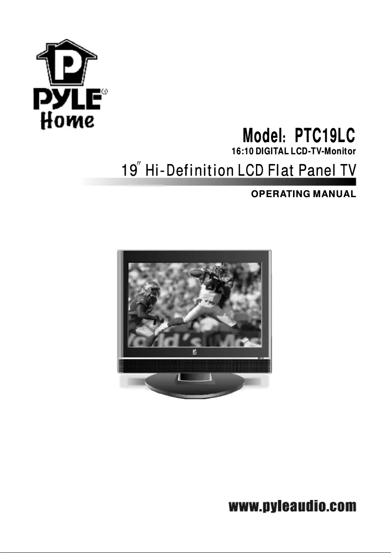 Page 1 de la notice Manuel utilisateur Pyle PTC19LC