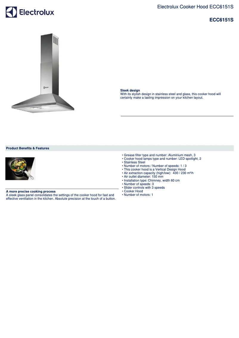 Page 1 de la notice Manuel utilisateur Electrolux ECC6151S
