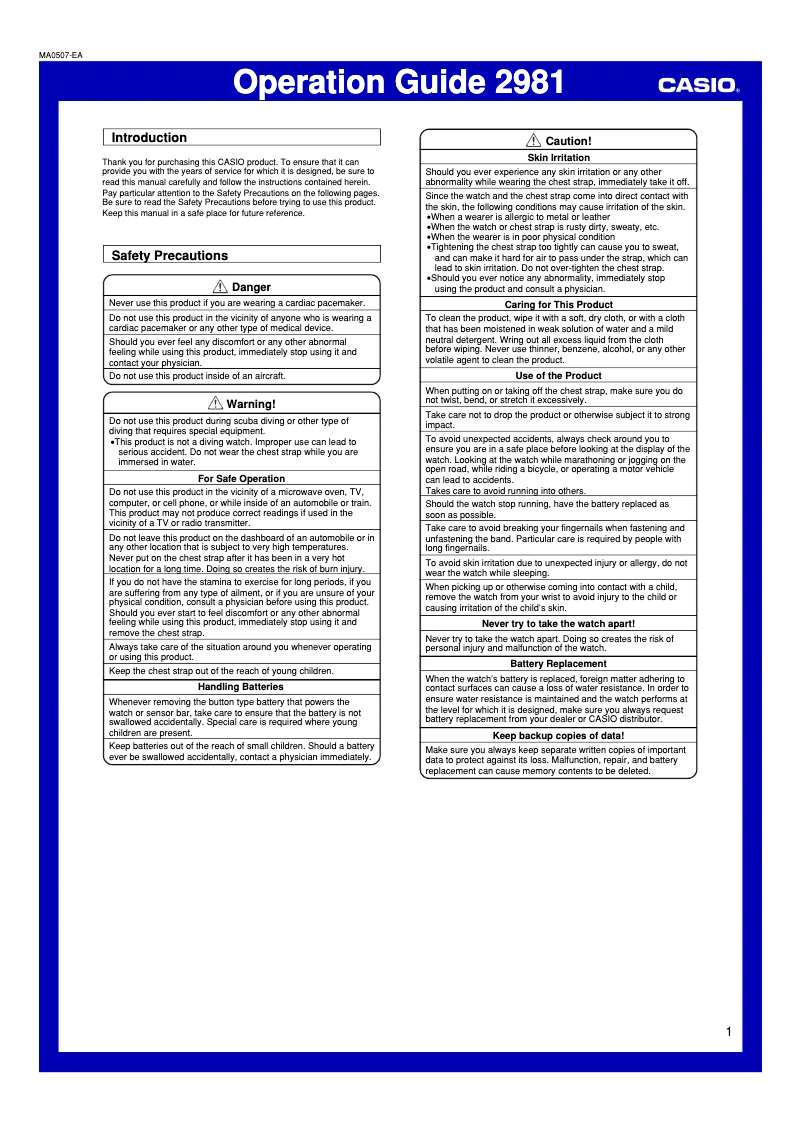 Image de la première page du manuel de l'appareil CHR-200-1VER