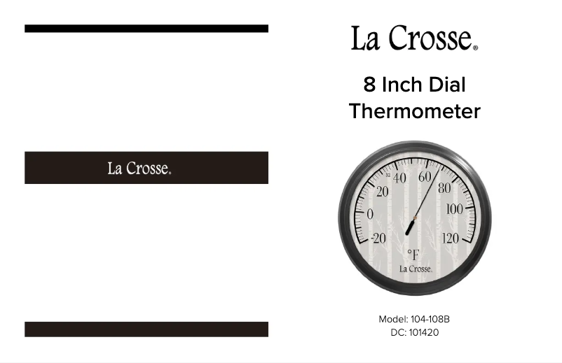 Page n°1 - Manuel utilisateur La Crosse Technology 104-108B