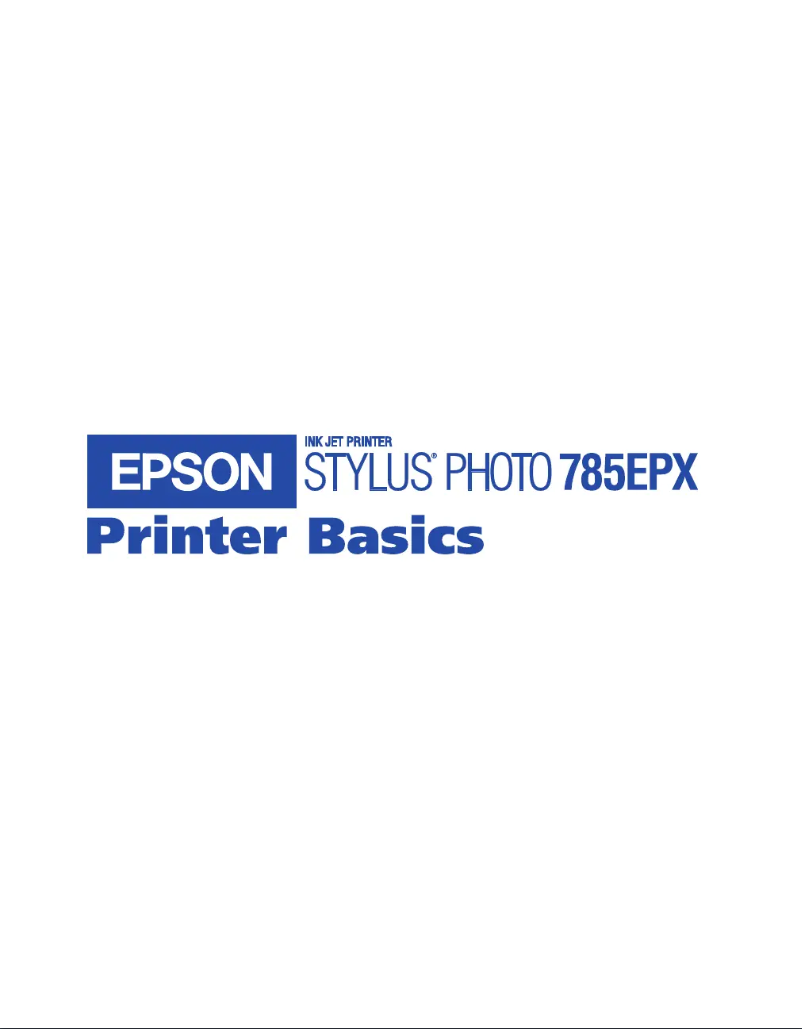 Page n°1 - Manuel utilisateur Epson Stylus Photo 785EPX