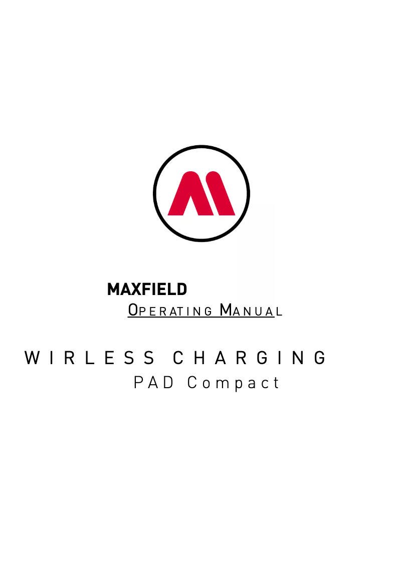 Page n°1 - Manuel utilisateur Maxfield Wireless Charging Pad