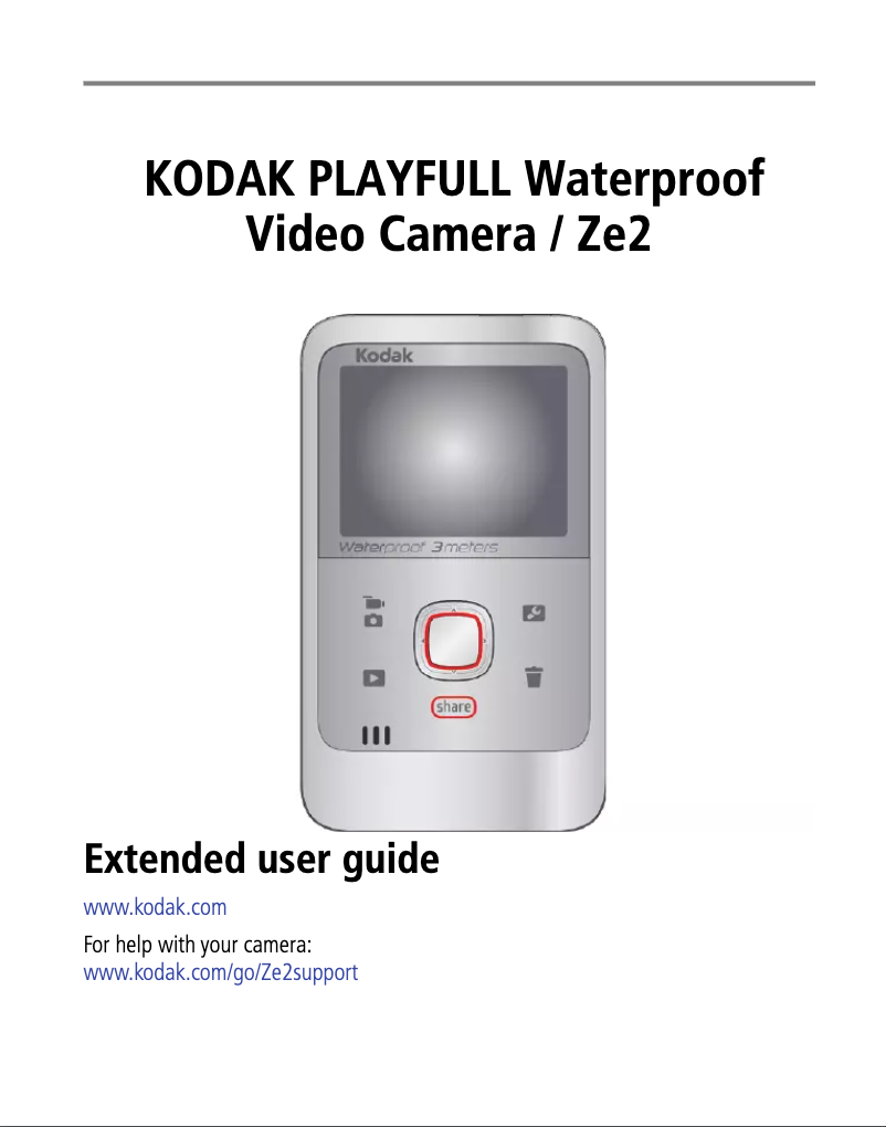Page 1 de la notice Manuel utilisateur Kodak Playfull ZE2