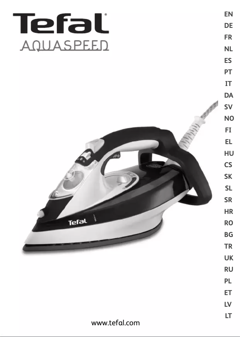 Page n°1 - Manuel utilisateur Tefal Aquaspeed FV5331G3