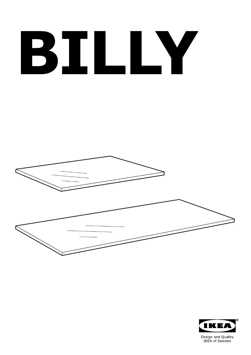 Page 1 de la notice Manuel utilisateur Ikea BILLY 902.867.53