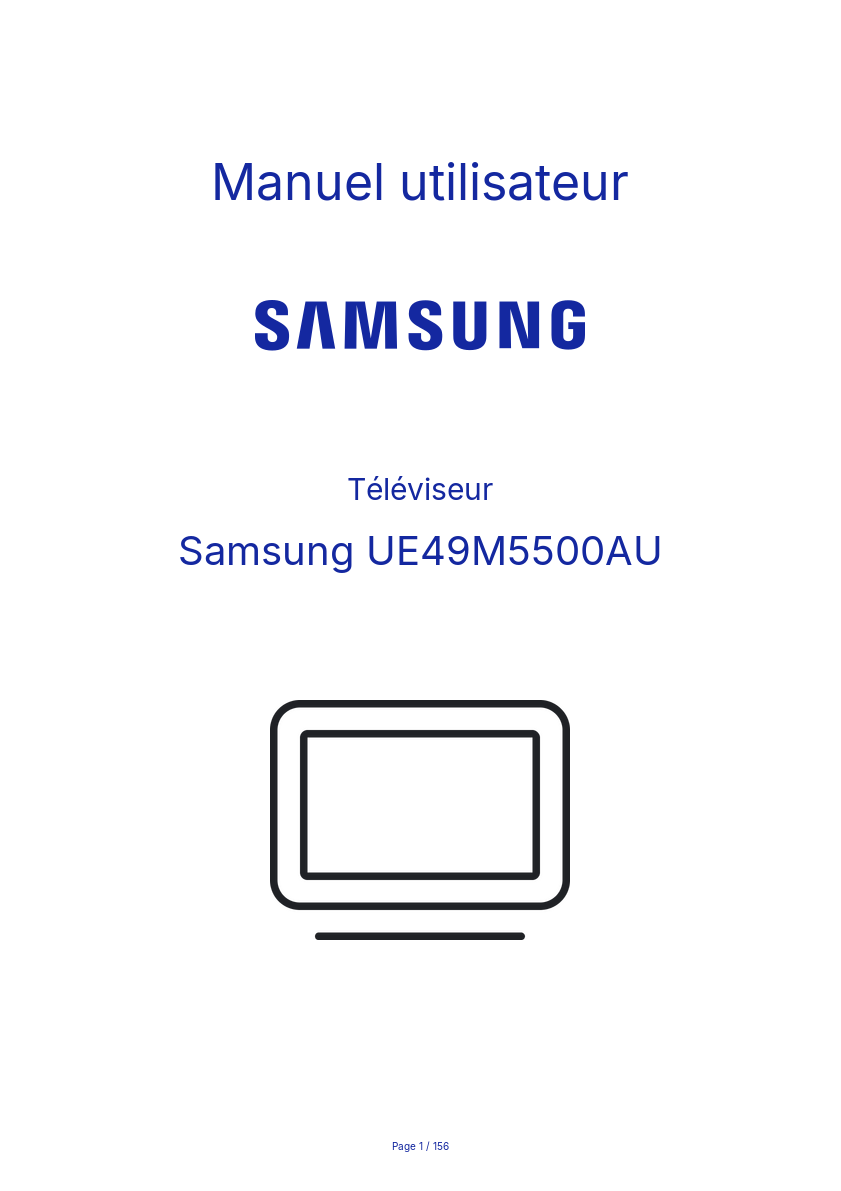 Page n°1 - Manuel utilisateur Samsung UE49M5500AU