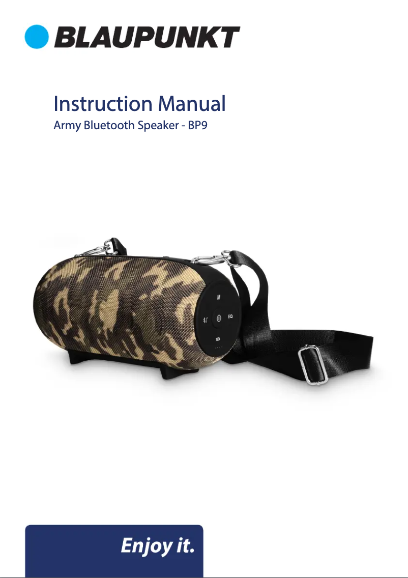 Page n°1 - Manuel utilisateur Blaupunkt BP9