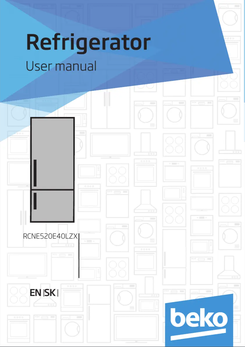 Page 1 de la notice Manuel utilisateur Beko RCNE520E40LZX