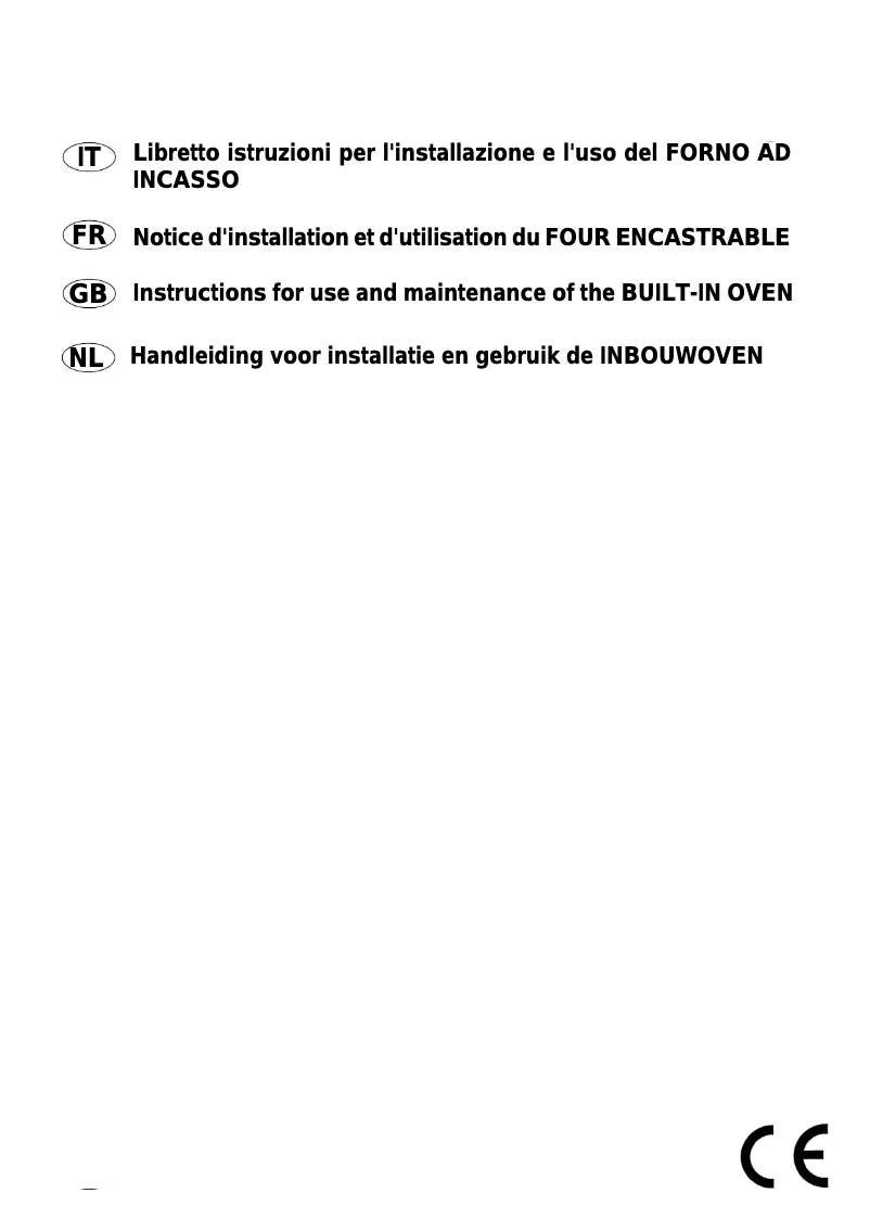 Page 1 de la notice Manuel utilisateur Bompani BO249