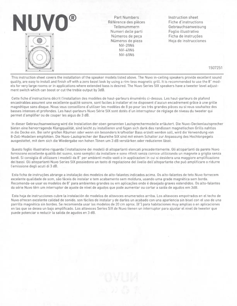 Página 1 del manual Manual de usuario NUVO NV-4IW6