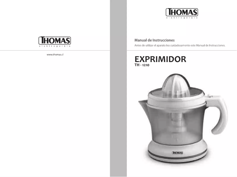 Page n°1 - Manuel utilisateur Thomas TH-1210