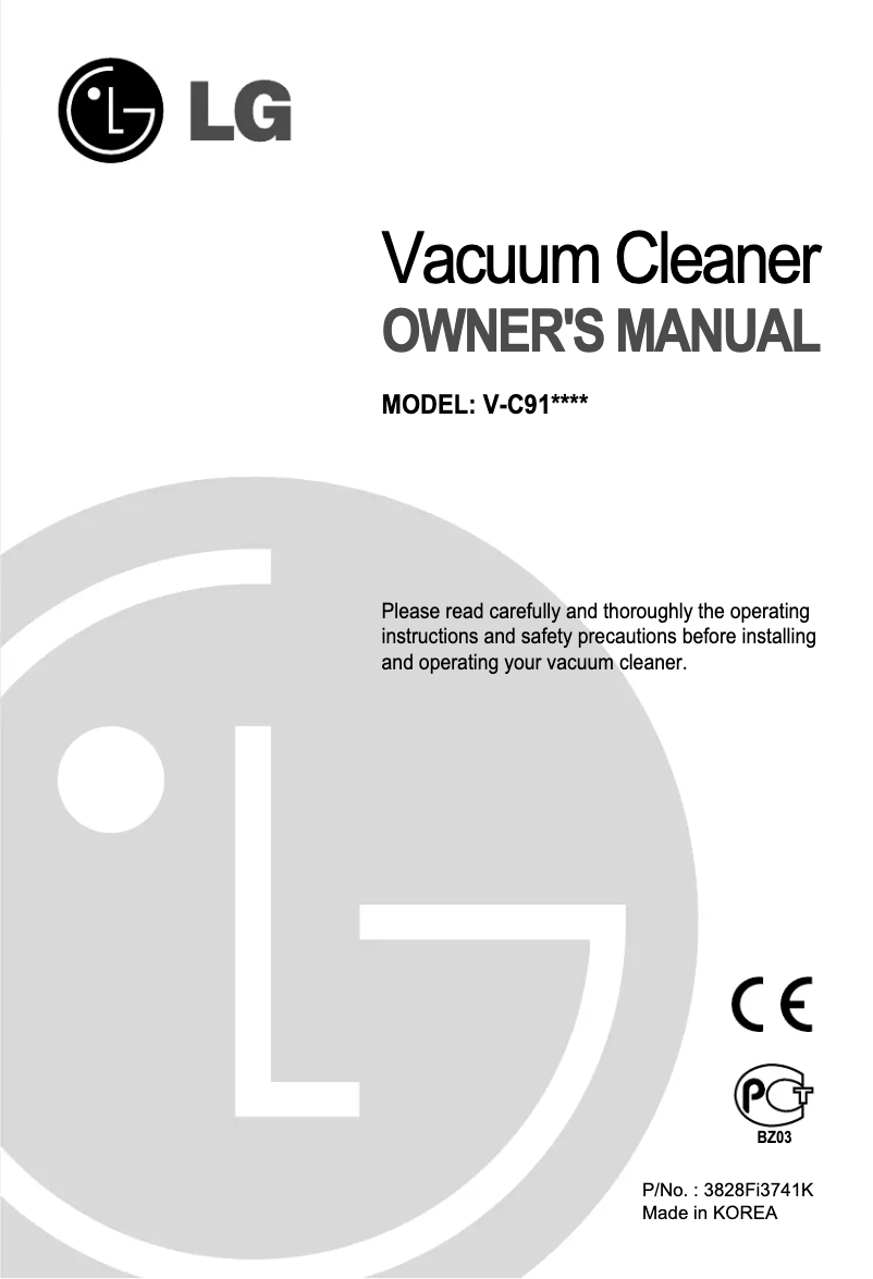 Página 1 del manual Manual de usuario LG V-C9147W