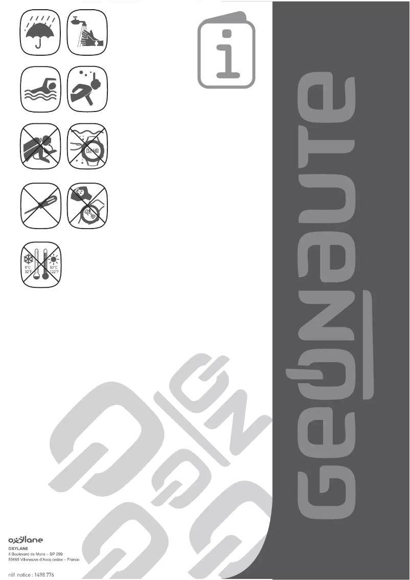 Page n°1 - Manuel utilisateur Geonaute ONtime 520S