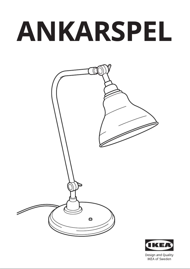 Page 1 de la notice Manuel utilisateur Ikea ANKARSPEL 504.943.44