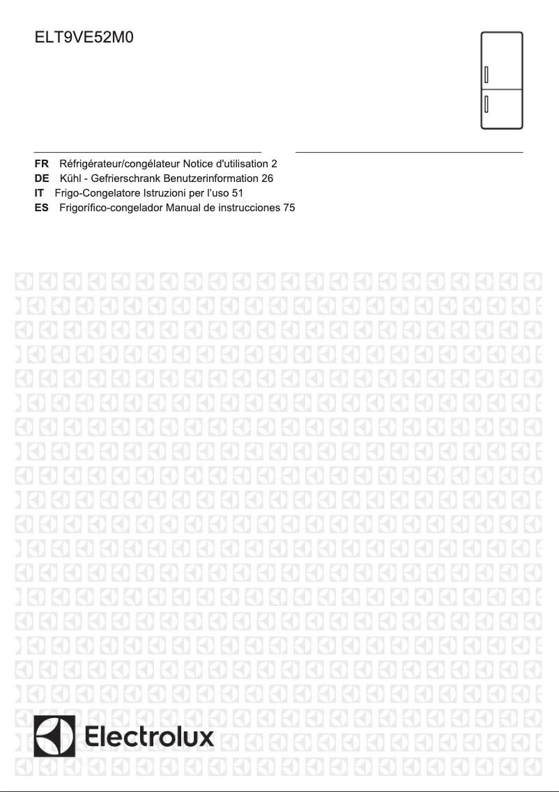 Page 1 de la notice Manuel utilisateur Electrolux ELT9VE52M0