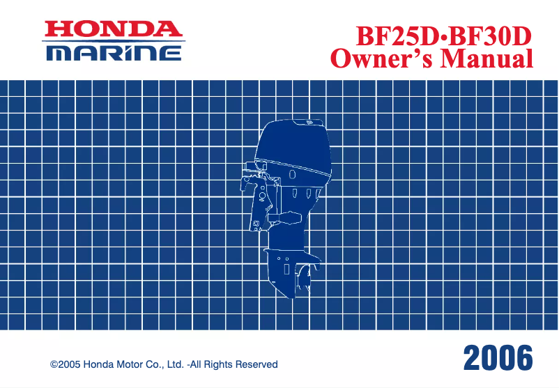 Page 1 de la notice Manuel utilisateur Honda BF30D