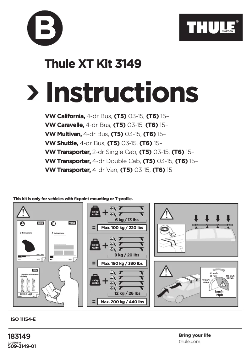 Imagen de la primera página del manual del dispositivo Kit 3149 Fixpoint XT