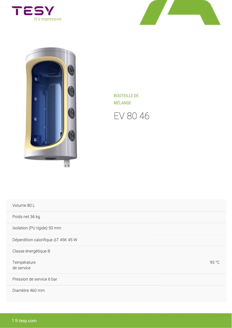 Image de la première page du manuel de l'appareil EV 80 46