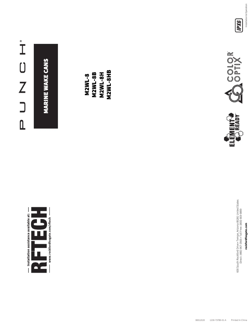 Página 1 del manual Manual de usuario Rockford Fosgate M2WL-8HB