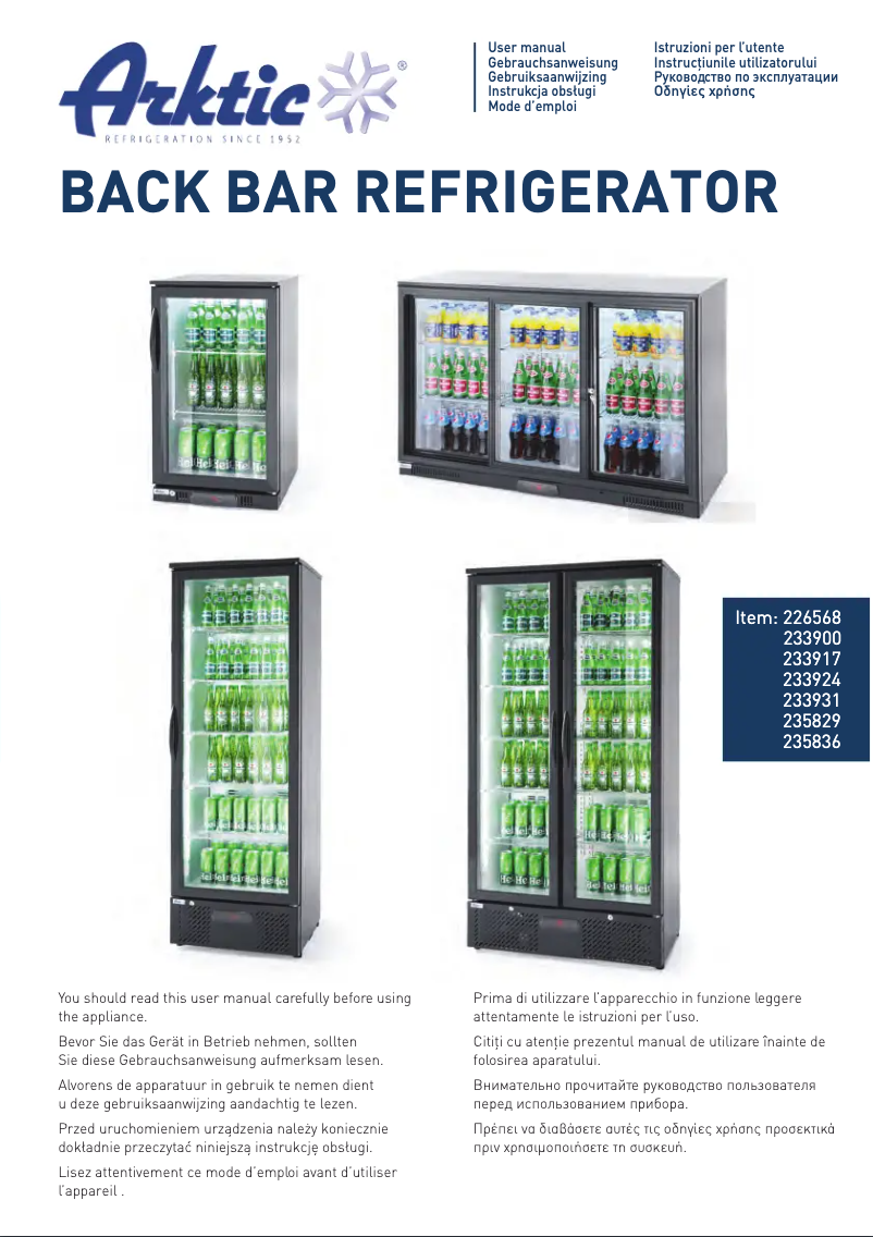 Page n°1 - Manuel utilisateur Arktic 235836