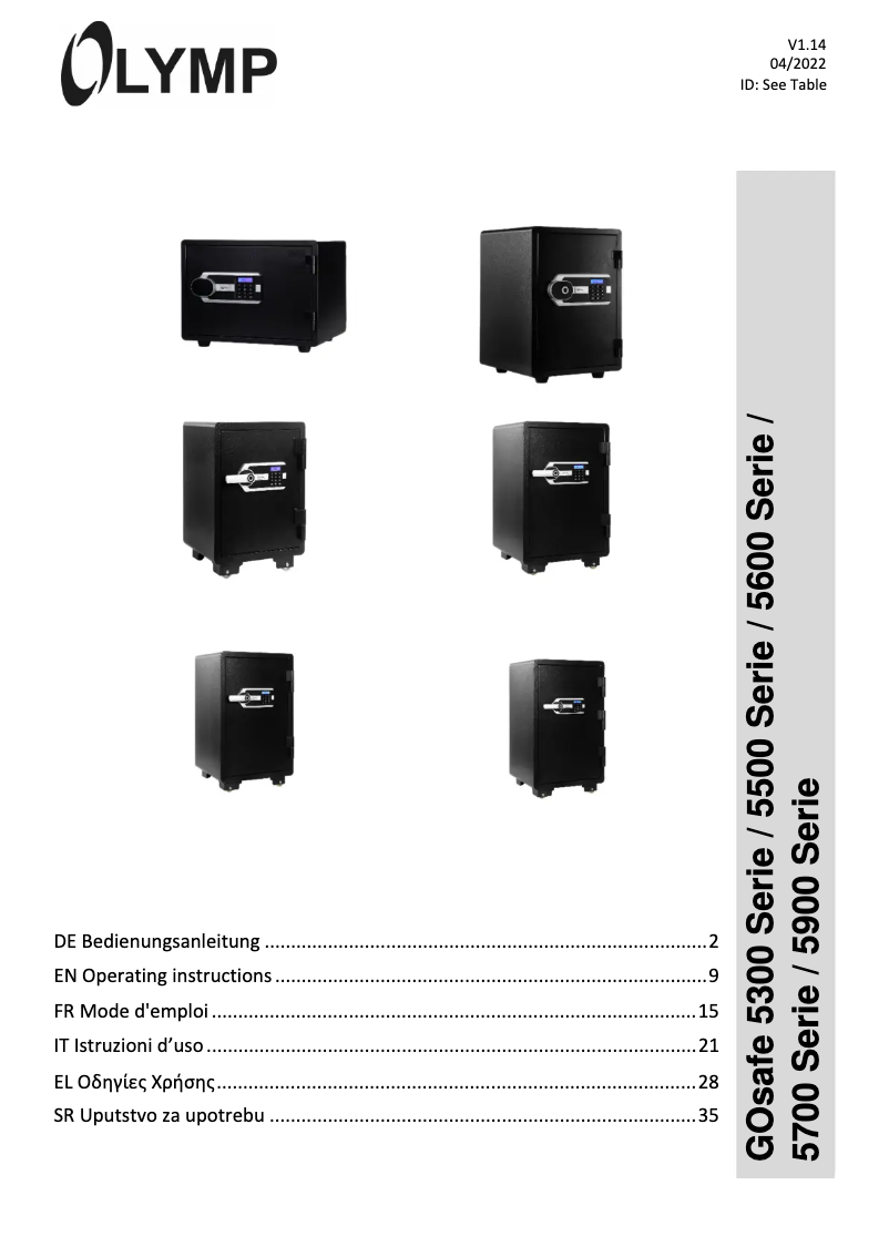 Image de la première page du manuel de l'appareil GOsafe 5600FP