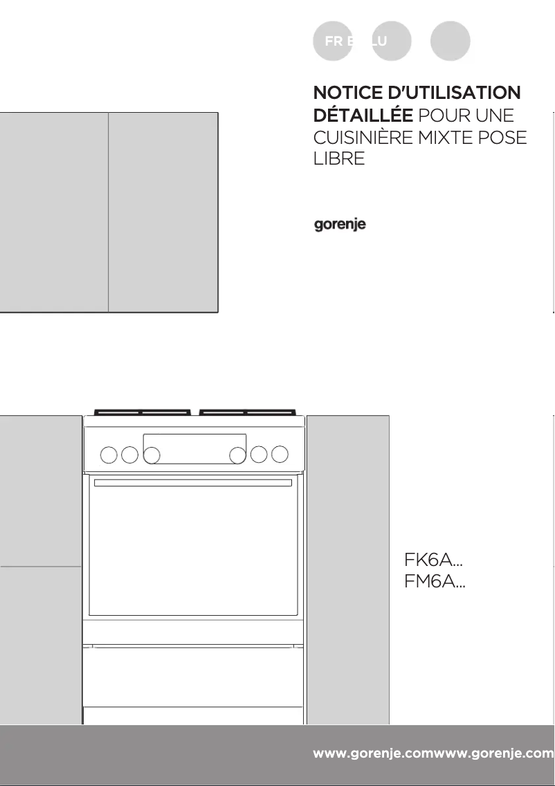 Page n°1 - Manuel utilisateur Gorenje K6350WA