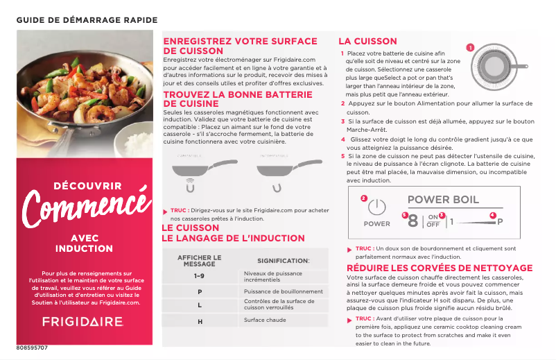 Image de la première page du manuel de l'appareil FGIC3666TB