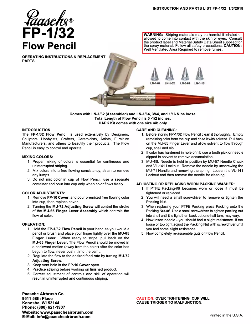 Image de la première page du manuel de l'appareil FP-1/32