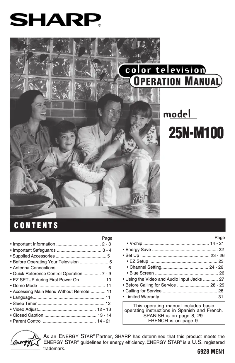 Image de la première page du manuel de l'appareil 25N-M100