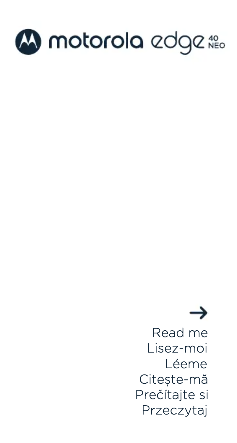Page n°1 - Manuel utilisateur Motorola Edge 40 Neo