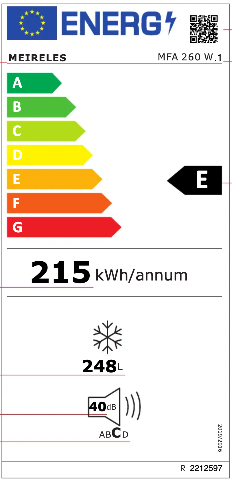 Page 1 de la notice Manuel utilisateur Meireles MFA 260 W.1