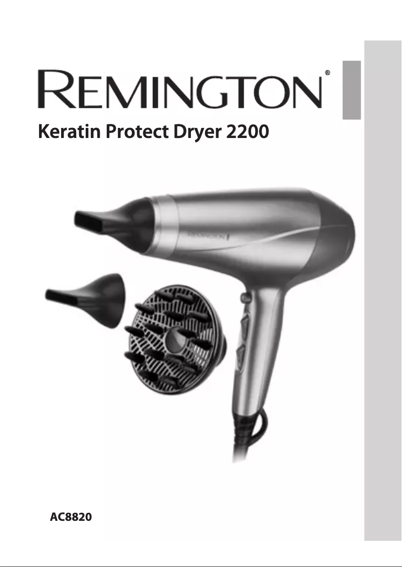 Page n°1 - Manuel utilisateur Remington Keratin Protect AC8820